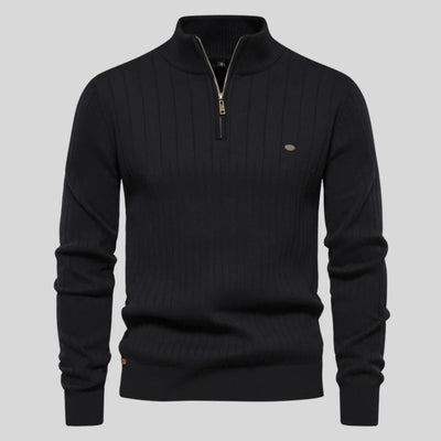 Pull zippé en tricot pour hommes