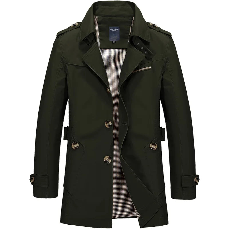 Manteau d’Hiver Homme Business Smart-Casual – Vert Foncé