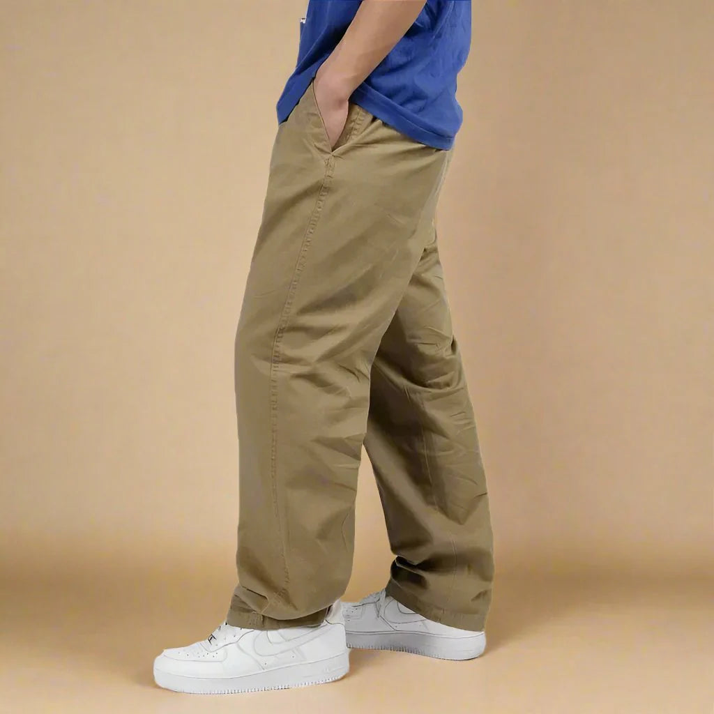Pantalon chino ample classique pour hommes