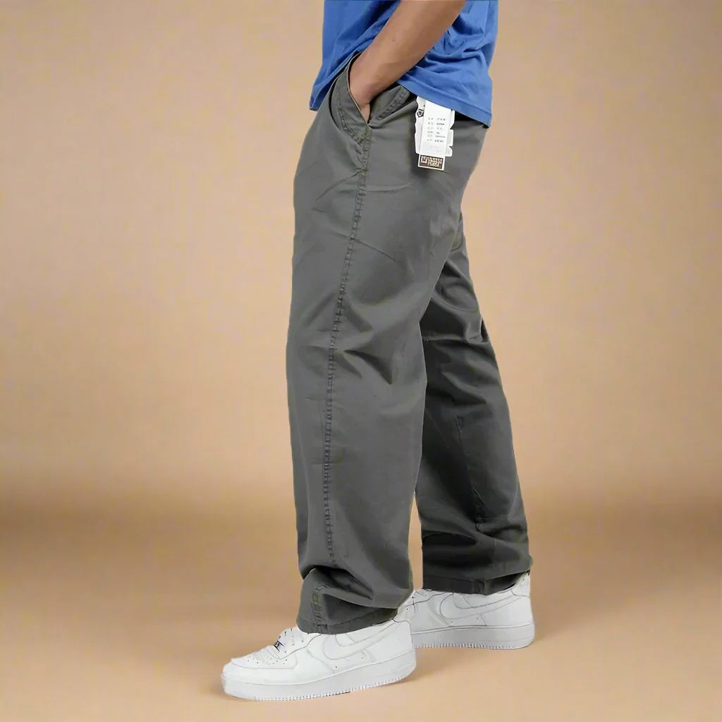 Pantalon chino ample classique pour hommes