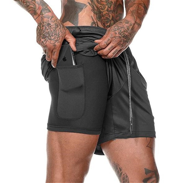 Shorts de Fitness Légers Signature pour Homme – Anthracite