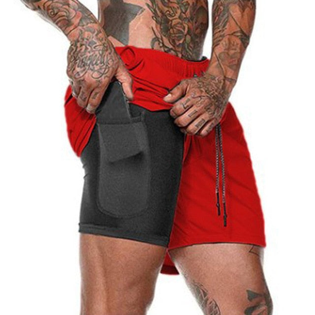 Shorts de Fitness Légers Signature pour Homme – Rouge