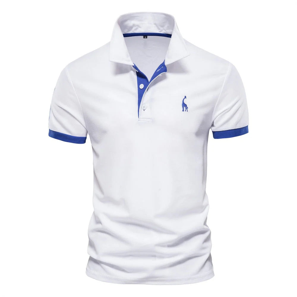 Polo à manches courtes et col boutonné pour hommes