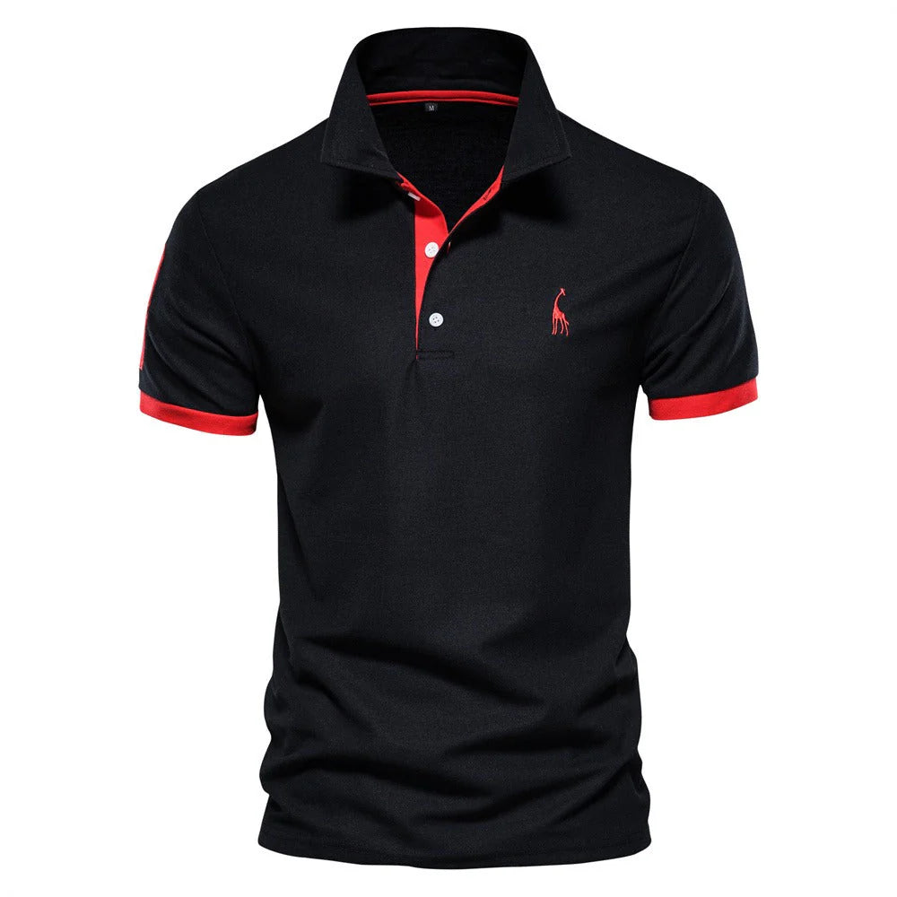 Polo à manches courtes et col boutonné pour hommes