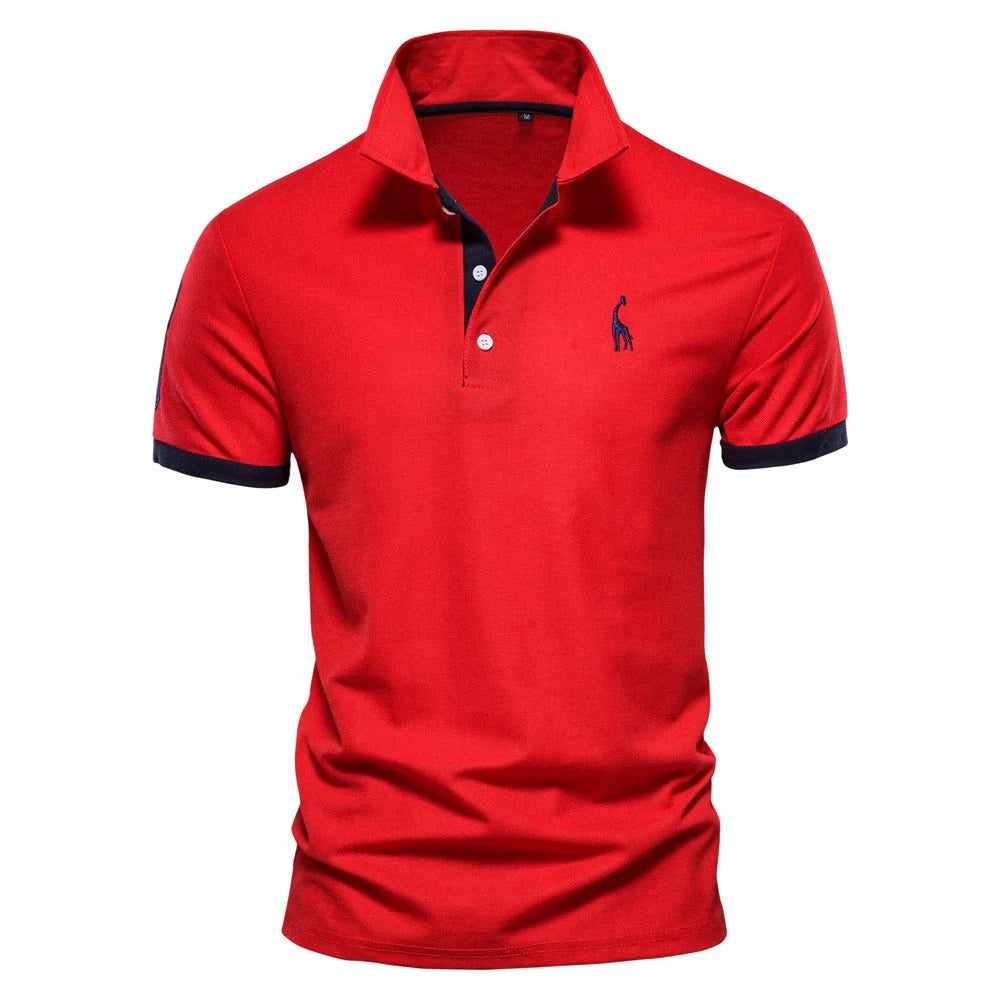 Polo à manches courtes et col boutonné pour hommes