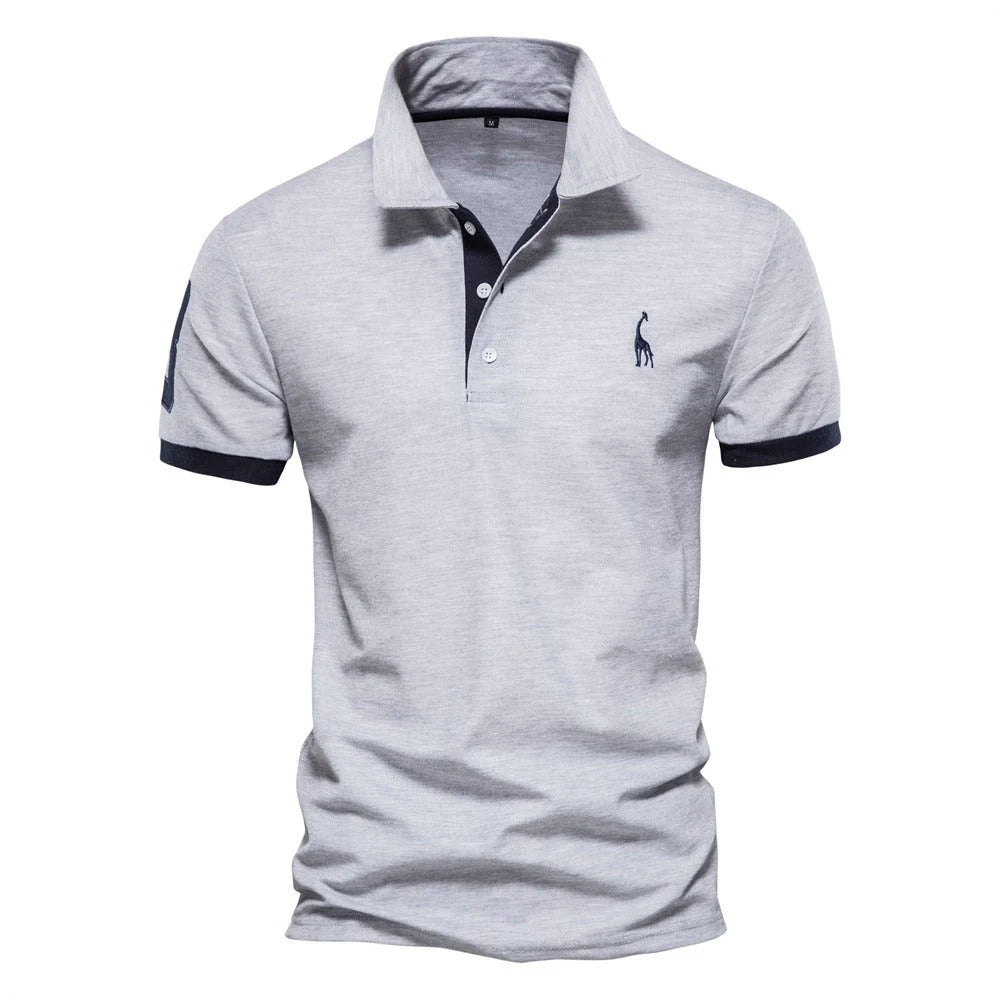 Polo à manches courtes et col boutonné pour hommes