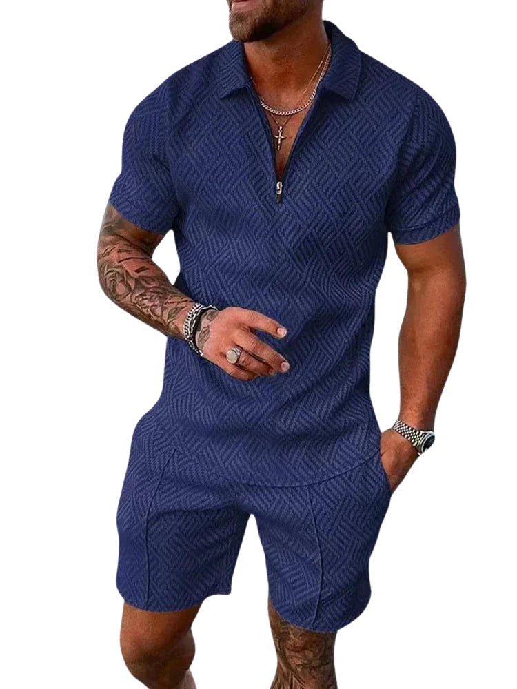 Ensemble d'été avec polo et short pour hommes