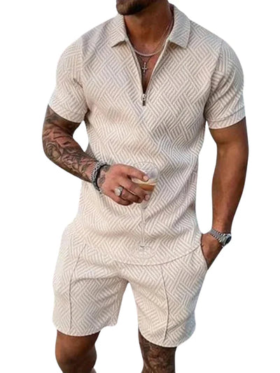 Ensemble d'été avec polo et short pour hommes