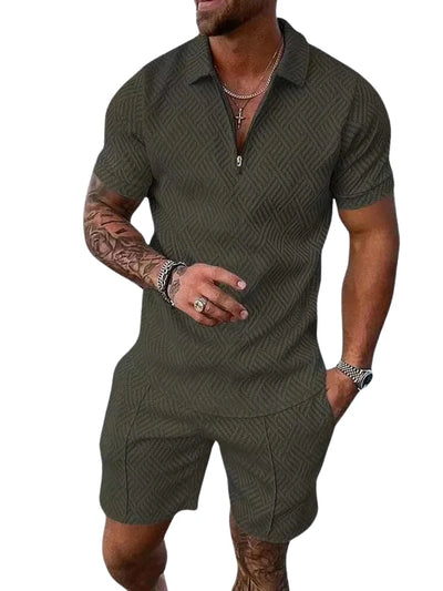 Ensemble d'été avec polo et short pour hommes