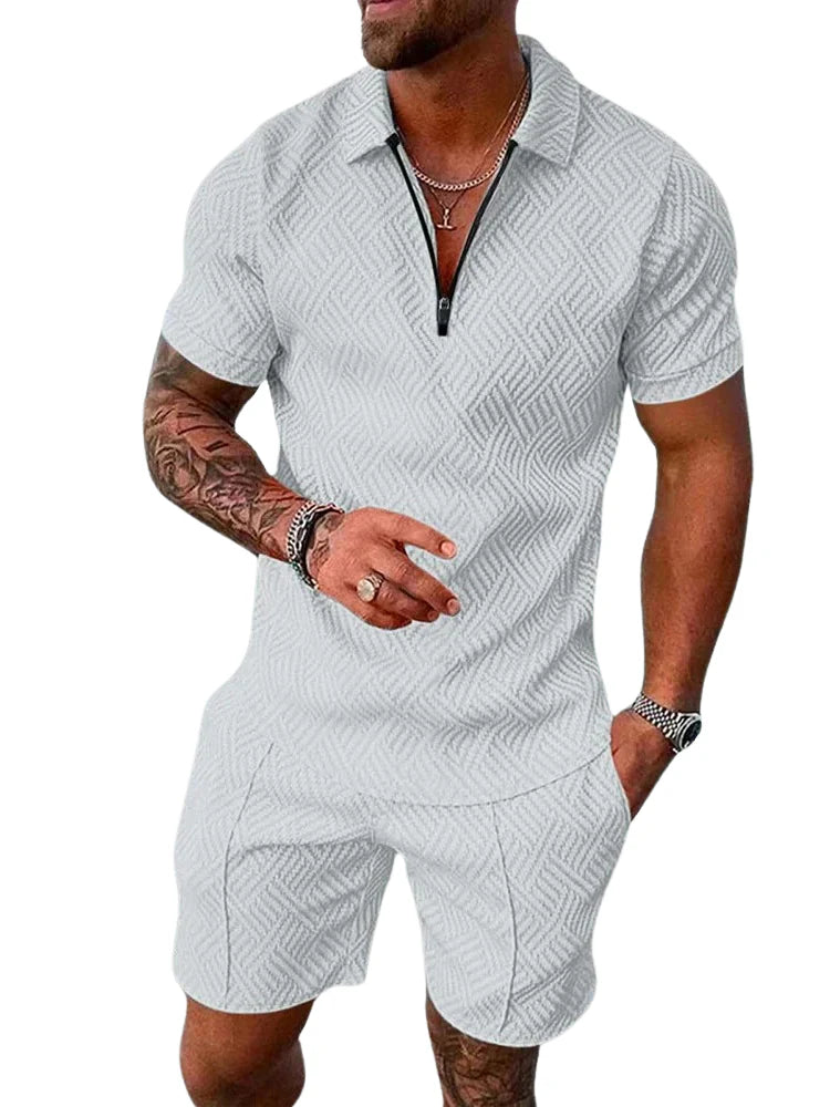 Ensemble d'été avec polo et short pour hommes