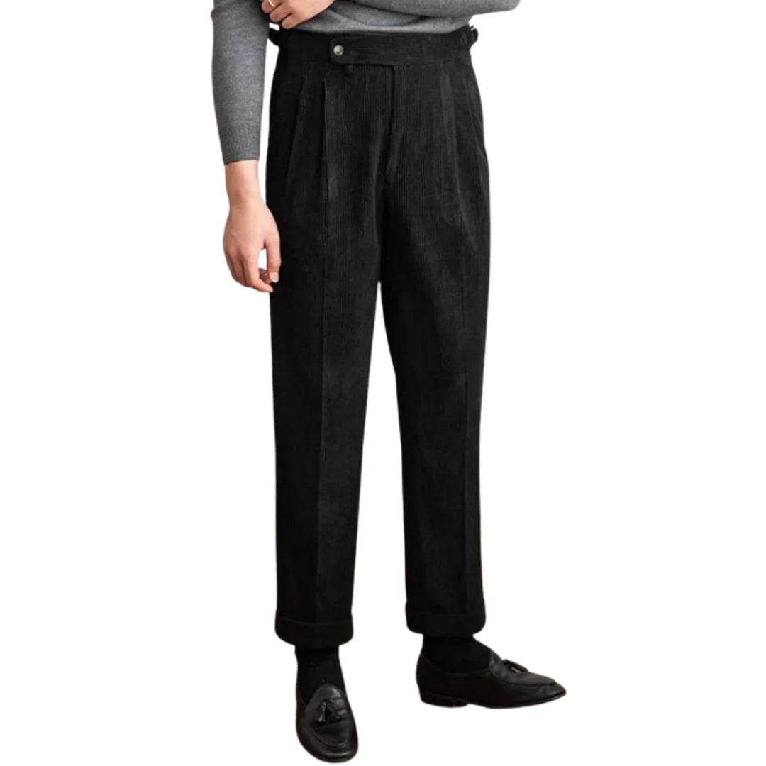 Pantalon vintage en velours côtelé pour hommes