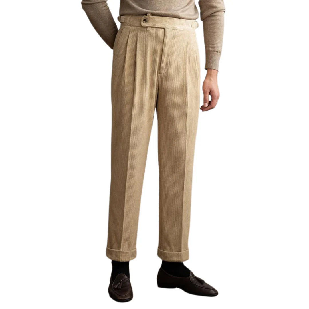 Pantalon vintage en velours côtelé pour hommes